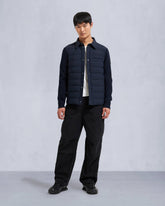 MARBLE HYBRID SHIRT JACKET-NAVY