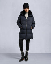 BELLE DUNE LONG SHEARLING TRIM PUFFER