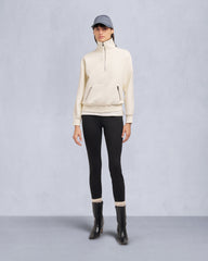MIX MEDIA QUARTER ZIP SWEATER
