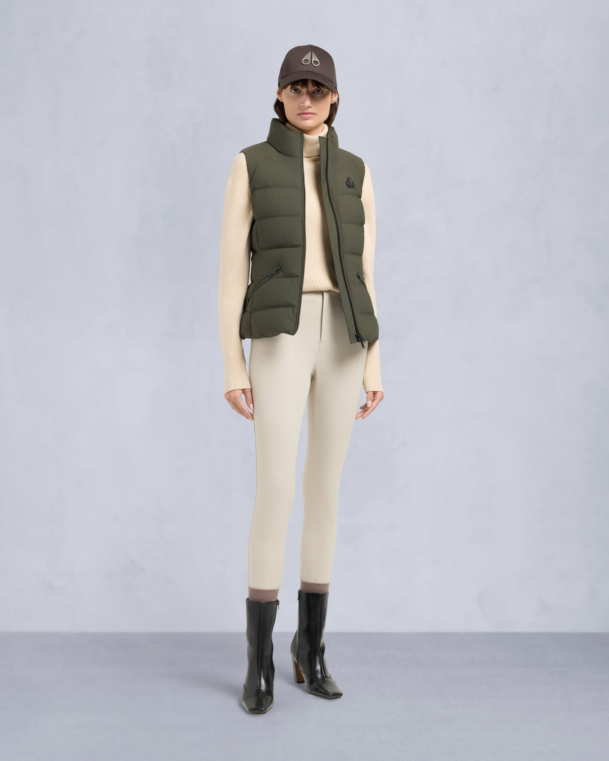 NYLUXE KOUSSI VEST-DARK OLIVE