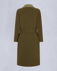 LAFLEUR WOOL LONG WRAP COAT-MARSH