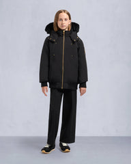 KIDS  UNISEX ORIGINAL GOLD SERIES SHEARLING TRIM BOMBER JACKET