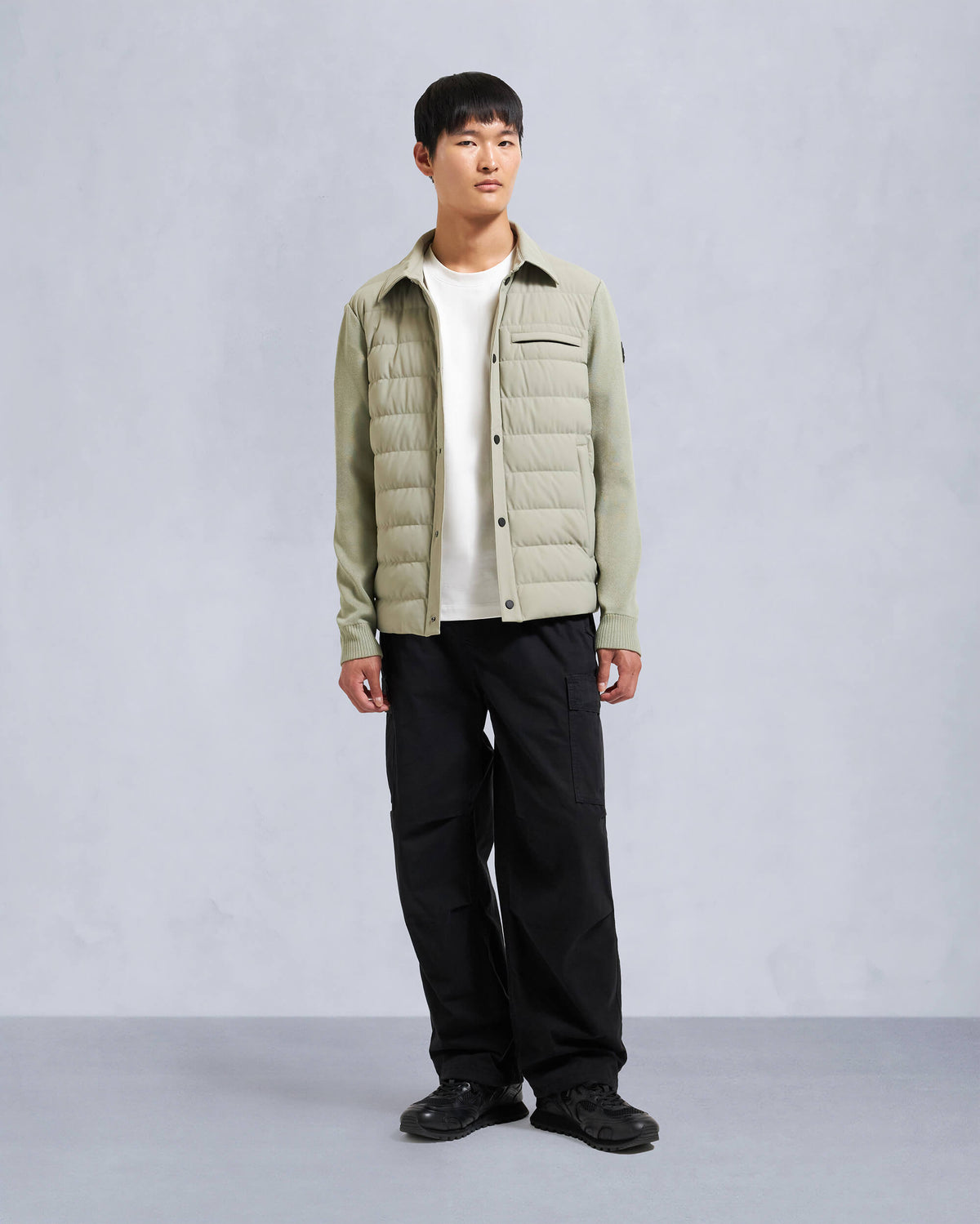 MARBLE HYBRID SHIRT JACKET-SAGE