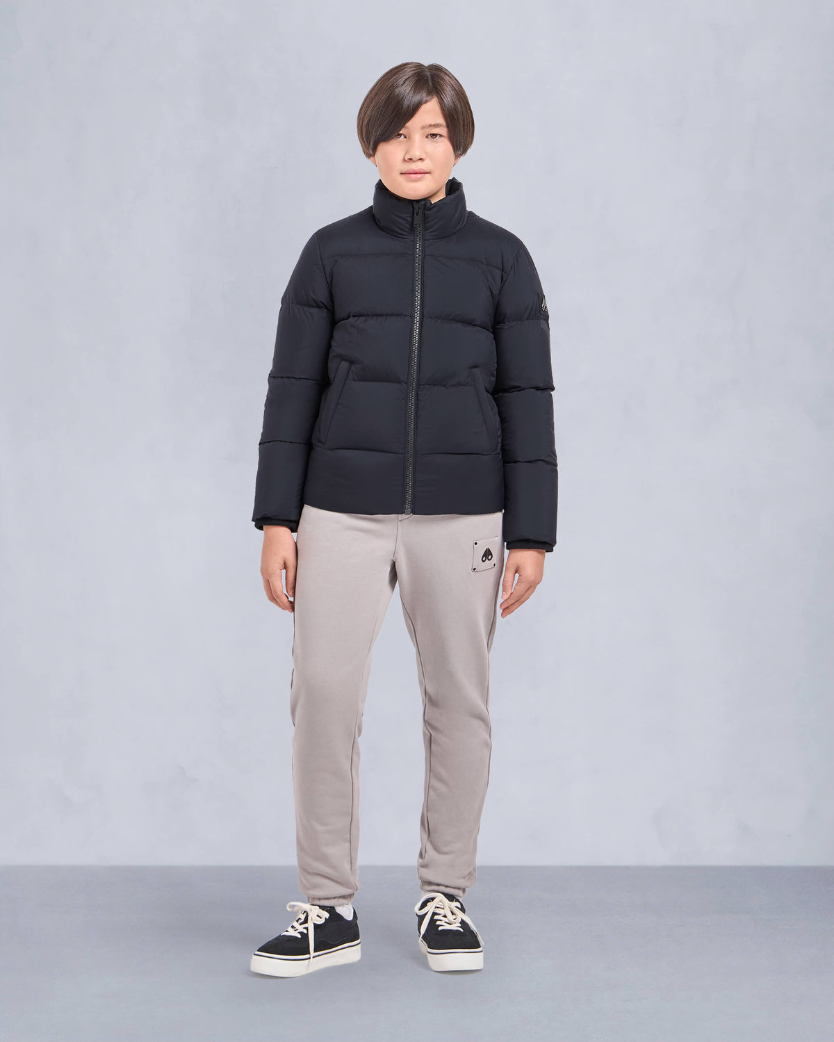 KIDS UNISEX KING DOWN SHINY PUFFER-BLACK