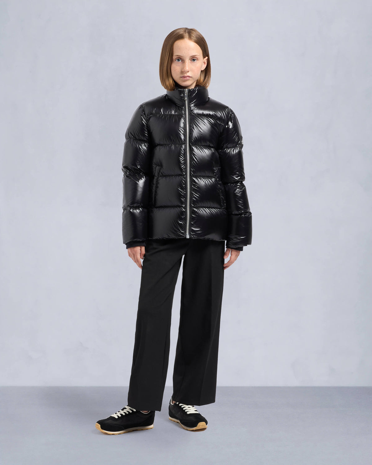 KIDS UNISEX KING DOWN SHINY PUFFER-BLACK