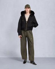 GOLD SERIES LOGAN SHEARLING TRIM BOMBER JACKET