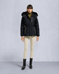 GOLD SERIES NYLUXE CAMBRIA SHEARLING TRIM JACKET