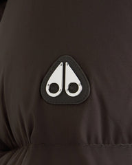 BELLE DUNE SHORT SHEARLING TRIM PUFFER-ESPRESSO