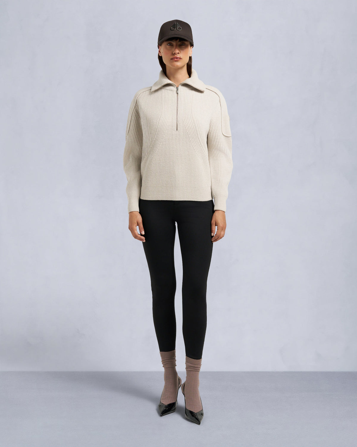 CORINA QUARTER-ZIP SWEATER