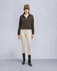 MIX MEDIA QUARTER ZIP SWEATER